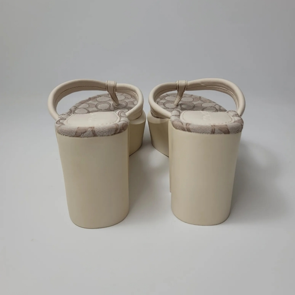 COACH Womens Franki Leathers Platform Flip Flops. - Picture 8 of 16